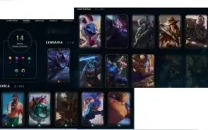Conta Lv 41- Ouro 1 MD5 pro Platina - 57 Campeoes 14 Skins