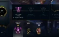 Conta LoL Mestre 350PdL 63% Winrate