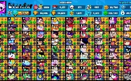 36800TROFÉUS 90/90 BRAWL 106GADGETS+96STARPOWERS+197SKINS