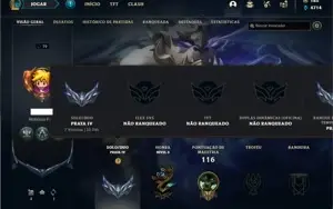 Conta prata 4 com 65 Champs e 38 Skins (2 Ultimates)