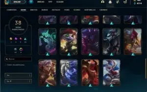 Conta prata 4 com 65 Champs e 38 Skins (2 Ultimates)