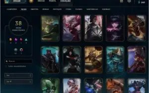 Conta antiga de league of legends,38 skins,139 champs