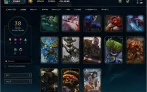 Conta antiga de league of legends,38 skins,139 champs
