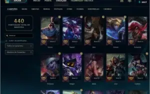 Conta no lol 127 skins nivel 261