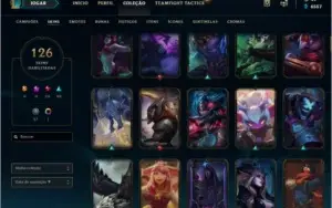 Conta no lol 127 skins nivel 261