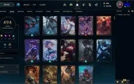 Conta de LOL e Valorant cheio de skins