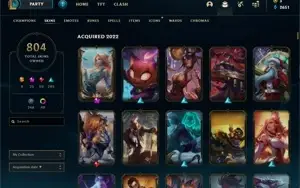 Conta Season 1 - Master há várias seasons com 804 Skins