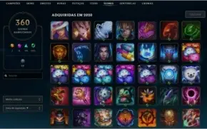 Conta level 370 grão mestre flex 339 skins