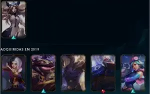 Conta Lol Platina 3 com todos os champions e 72 skins!