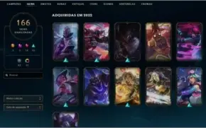 CONTA LOL COM 166 SKINS - LEVEL 325 - UNRANKED