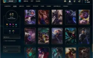 Conta ouro 2 com 54 champs e 62 skins