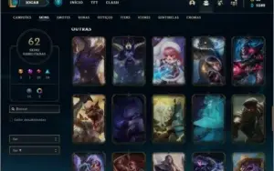 Conta ouro 2 com 54 champs e 62 skins