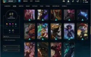 Conta ouro 2 com 54 champs e 62 skins