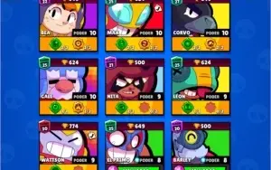 Conta de Brawl stars top! Todos os passes,muitas skins
