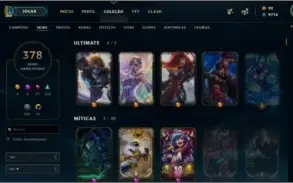 Conta LOL 400 skins ultra raras