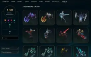 CONTA LOL 1158 SKINS COM PAX TF (PLAT 2 - MMR D2/D3)
