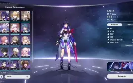 Conta rank 39 Seele + arma da Seele + Gepard + Bailu + Clara