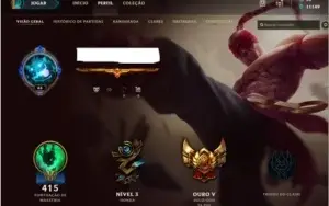 Conta League Of Legends Gold V / 50 Skins / Todos Campeões