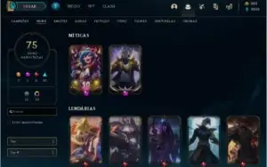 CONTA 111 GOLD 2, 82 CAMPEÕES, 75 SKINS 1 PRESTÍGIO