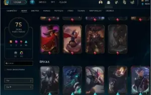 CONTA 111 GOLD 2, 82 CAMPEÕES, 75 SKINS 1 PRESTÍGIO