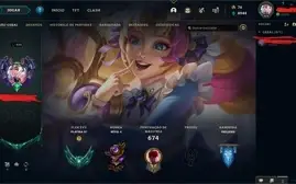 Conta LOL Platina 4 com 669 Skins + conta valorant