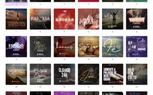 Pack Canva Gospel Jesus Vol 3 - 40 Artes Editáveis