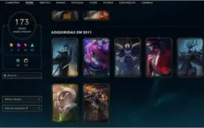 CONTA LEAGUE OF LEGENDS COLECIONADOR  (DIAMANTE,TODOS CHAMP)