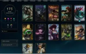 CONTA LEAGUE OF LEGENDS COLECIONADOR  (DIAMANTE,TODOS CHAMP)