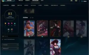 Conta League of legends 83 Skins