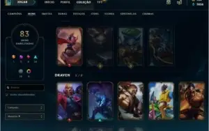 Conta League of legends 83 Skins