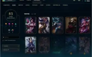 Conta League of legends 83 Skins