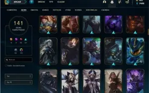 Conta Platina 1 com 150 Champs e 141 Skins + 1 Prestigio