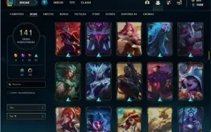 Conta Platina 1 com 150 Champs e 141 Skins + 1 Prestigio