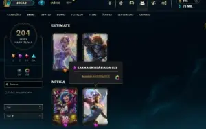 Platina 4 com TODOS os champs e 204 Skins ( MAIN SUP )