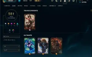 Bronze 1 com TODOS os champs e 281 Skins (mais de 50 Jogos)
