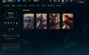 Bronze 1 com TODOS os champs e 281 Skins (mais de 50 Jogos)