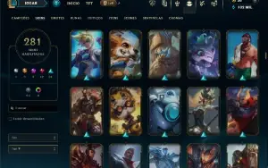 Bronze 1 com TODOS os champs e 281 Skins (mais de 50 Jogos)