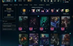Bronze 1 com TODOS os champs e 281 Skins (mais de 50 Jogos)