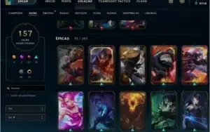 Conta League of Legends 156 Skins