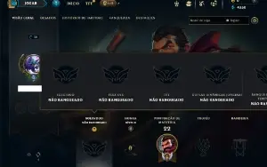 Unranked com 22 Champs e 2 Skins