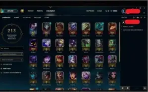 Conta borda Prata com 49 campeões e 8 skins