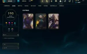 Unranked com 125 Champs e 190 Skins ( ADC / JG )