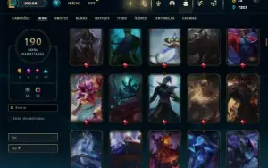 Unranked com 125 Champs e 190 Skins ( ADC / JG )