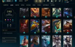 Unranked com 125 Champs e 190 Skins ( ADC / JG )
