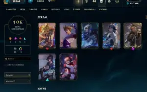 Conta Com 195 Skins - 162 Campeões - Nível 291 - Riot Singed