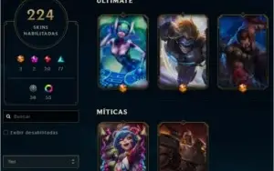 Conta / League of Legends / 224 Skins / Level 225+
