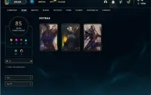 Conta Ouro 4 com 118 Champs e 85 Skins + 1 Prestigio do Sett