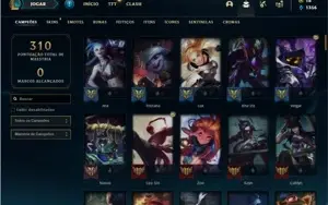 Conta Ouro 4 com 118 Champs e 85 Skins + 1 Prestigio do Sett