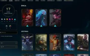 Lol Unranked, 17 Skins, Upada Na Mão, Lvl 47, 80 Campeões