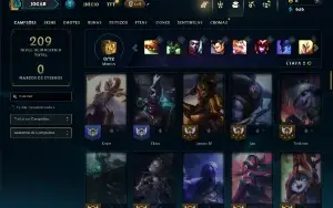 Ferro 2 com 75 Champs e 42 Skins